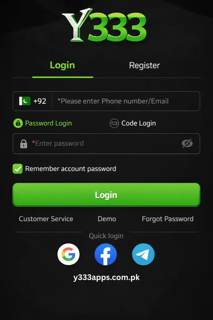 Y333 Game Login